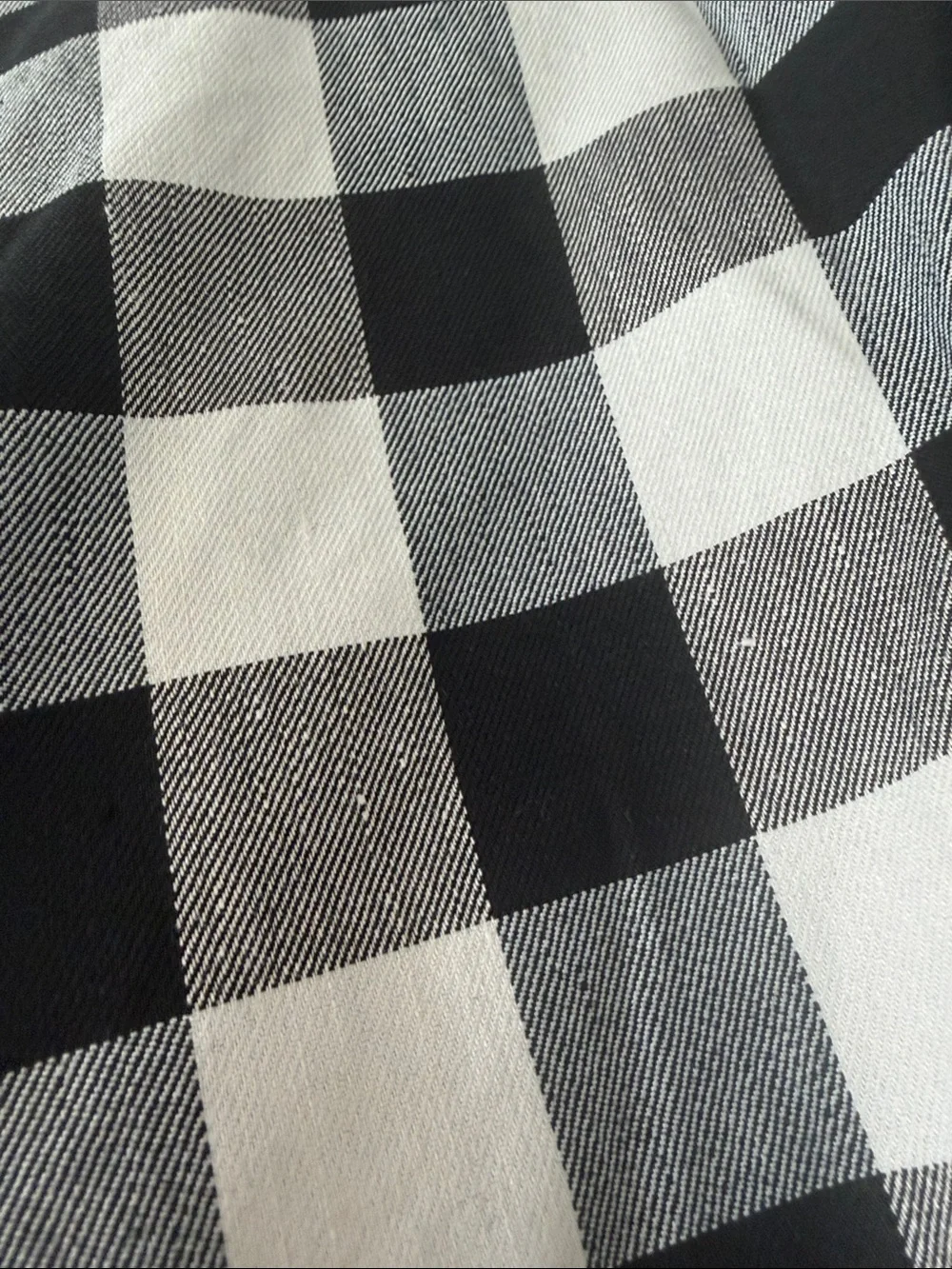 kate spade Black and White Gingham A-Line Skirt with Belt